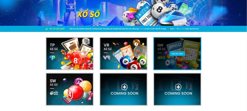 Sảnh xổ số F8bet